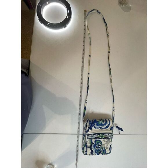 Vera Bradley blue green white Chrissy body purse - Picture 7 of 7
